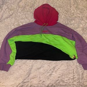 Puma colorful cropped hoodie